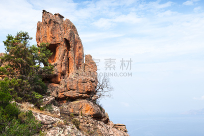 岩石,皮阿纳的卡朗什,公亩,天空,美,公园,水平画幅,piana,无人,蓝色的海湾