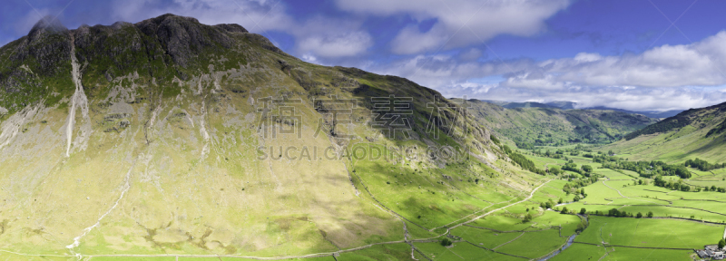 英格兰湖区,坎布里亚,英国,山,全景,哈里森思迪科山,朗戴尔山脉,派克欧思迪科山,兰带尔,坎伯兰山脉