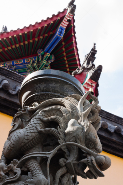 屋檐,龙,雕塑,在下面,沈阳,垂直画幅,古董,艺术,古典式,动物身体部位