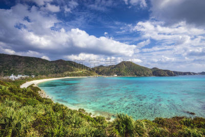 冲绳县,日本,海滩,渡嘉敷岛村,渡嘉敷岛,庆良间群岛,水,美,水平画幅,户外
