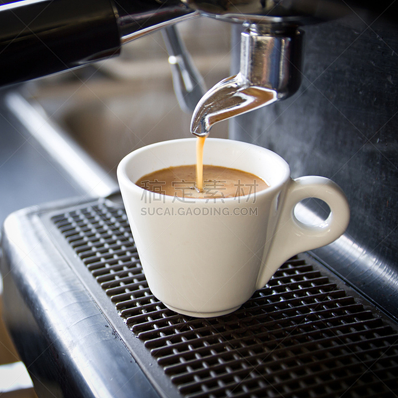 浓咖啡,褐色,早晨,饮料,咖啡,机器,充满的,清新,一个物体,马克杯