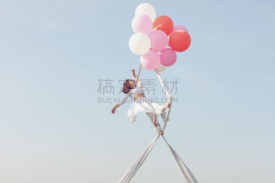 青年女人,魔术,画布,运动,体操,纺织品,艺术家,风,弹性,肖像