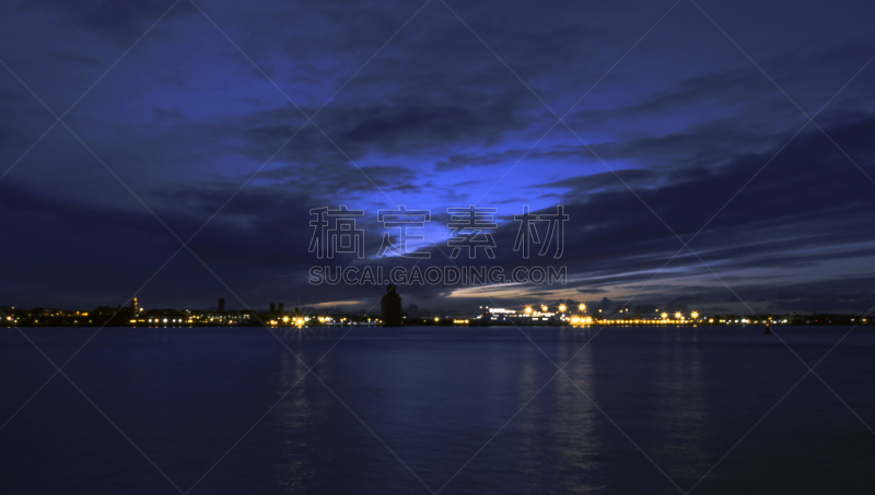 伯根海德,龙骨,利物浦,滨水,夜晚,英国,码头,看风景,利物浦默西河,默西赛德郡