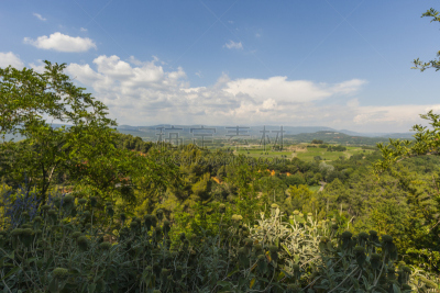 山,红色,鲁西永,黄色,沃克吕兹,法国,自然,松树,粘土,水平画幅