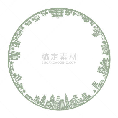 绘画插图,都市风景,商务,城市生活,小学,幼儿园,城镇景观,环境保护,公共汽车站,餐馆