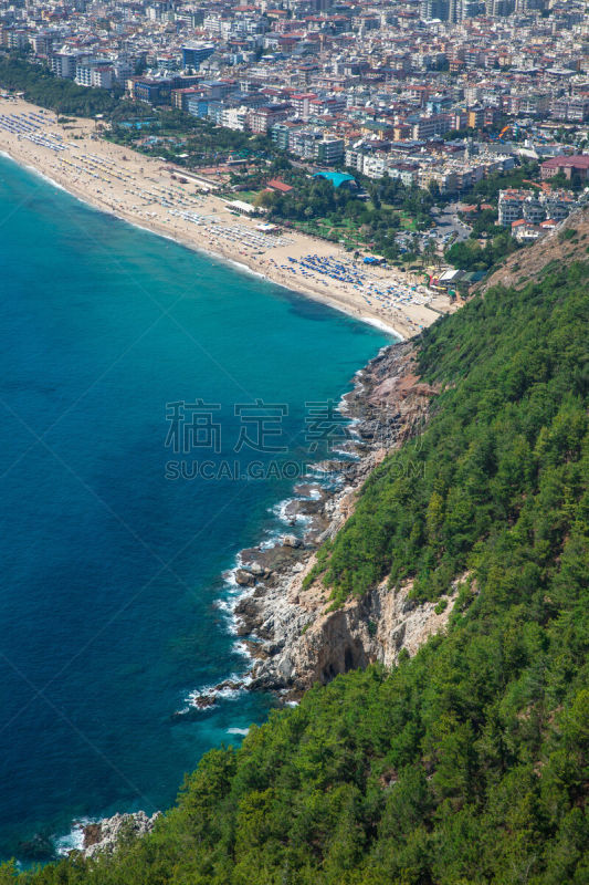 城堡,贞德,海滩,看风景,克丽奥佩特拉,欧洲,自然,远古的,古老的,垂直画幅