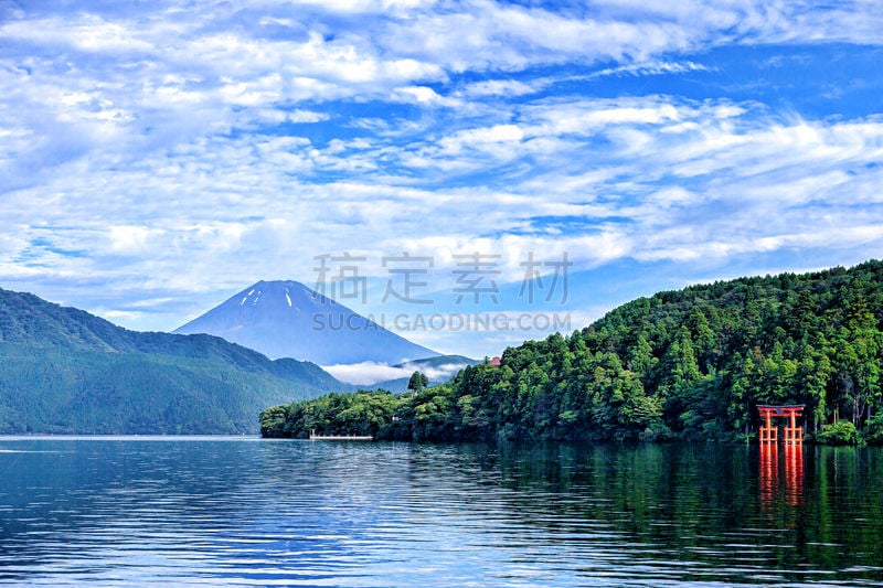 富士山,湖,自然美,芦之湖,富士箱根伊豆国立公园,宁静,旅游目的地,水平画幅,码头,雪