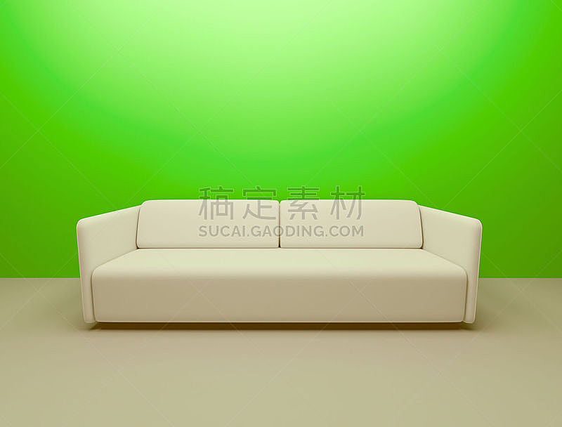 墙,住宅房间,室内,极简构图,绿色,正面视角,留白,新的,面无表情,水平画幅