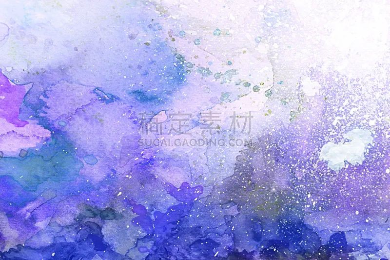 蓝色 紫色 水彩背景 水 留白 艺术 水平画幅 无人 湿图片素材下载 稿定素材