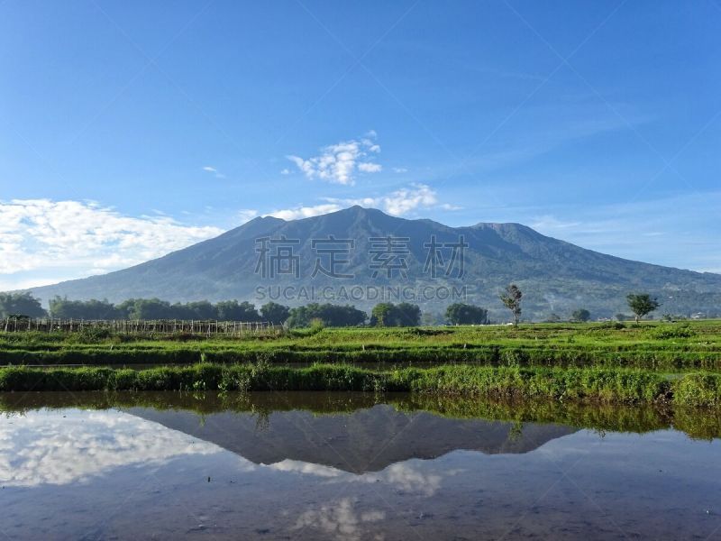 墨拉皮火山,非都市风光,地形,户外,白色,绿色,蓝色,著名景点,国内著名景点,宏伟