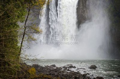 卢高美瀑布,斯诺夸尔,mt baker-snoqualmie national forest,豁出去了,水力发电,西雅图,水,公园,水平画幅,能源