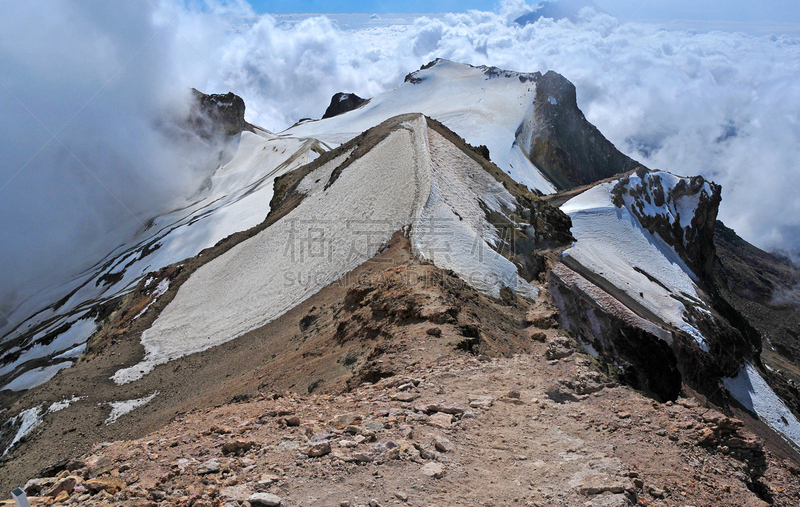 火山,极端地形,看风景,墨西哥,冰河,腰带,墨西哥人,4000米,艾克斯塔奇哈特尔火山,奥里萨巴