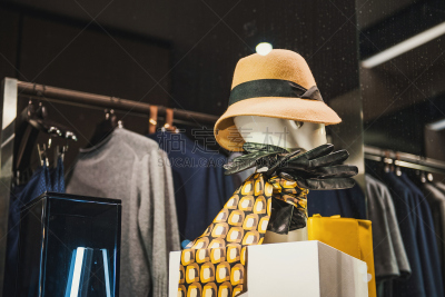 商店,女人,衣服, 米兰,水平画幅,纺织品,厚衣服,陈列室,现代,支架