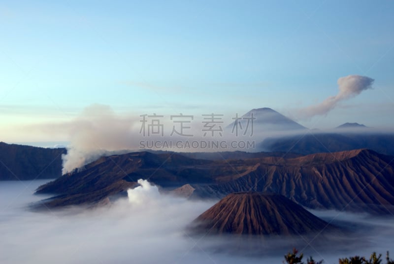 婆罗摩火山,印度尼西亚,滕格尔火山,bromo-tengger-semeru national park,东爪哇,水平画幅,无人,户外,火山,活火山