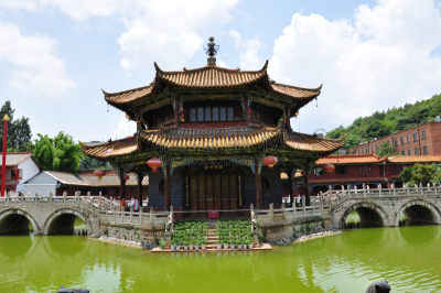 圆通寺,昆明,水平画幅,无人,蓝色,云南省,华丽的,亚洲,著名景点,2015年