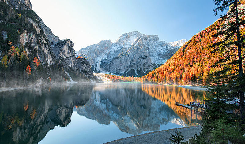 湖,阿尔卑斯山脉,秋天,自然美,水,天空,美,水平画幅,雪,无人