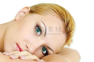 人的眼睛,女孩,美,水平画幅,美人,纯净,健康,头发特征,化妆用品,干净