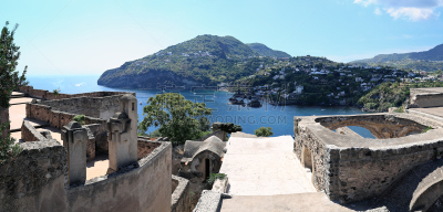 伊斯基亚岛,看风景,意大利,全景,城堡,阿拉贡城堡伊斯基亚,那不勒斯海湾,伊特鲁里亚海,纳布勒斯,水