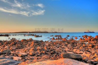 the pilbara,海岸线,澳大利亚,晚装手套,西澳大利亚,水,天空,水平画幅,旅行者,海岸地形