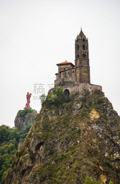 法国,勒皮,垂直画幅,美,户外,都市风景,钟楼,城镇,旅游目的地