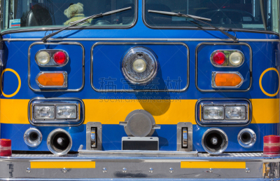 消防车,蓝色,卡车,大特写,黄色,消防队,消防员,1970-1979年图片,前灯,1980年-1989年