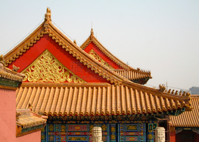 故宫,屋顶,旅游目的地,水平画幅,建筑,无人,红色,北京,国际著名景点,彩色图片