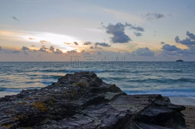 康沃尔,海景,黄昏,北,伯尔奇思镇,天空,水平画幅,无人,大西洋,英格兰