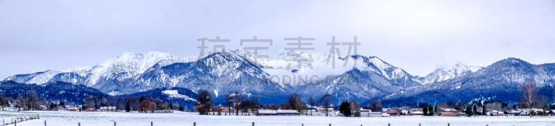 湖,巴伐利亚,诗列赫湖,水,天空,留白,水平画幅,山,无人,早晨