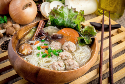 泰国,蔬菜,面条,桌子,装饰菜,葱,水平画幅,传统,芫荽叶,肉