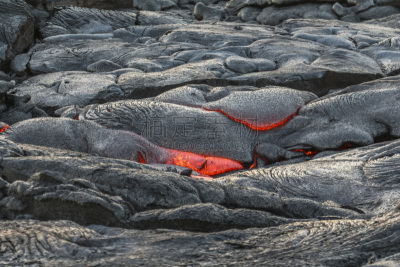 夏威夷大岛,热,熔岩,水,公园,几劳亚活火山,水平画幅,卡拉帕那,巨大的,泥土