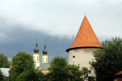 巴尔代约夫,都市风景,城镇,旅游目的地,水平画幅,墙,无人,全景,古老的
