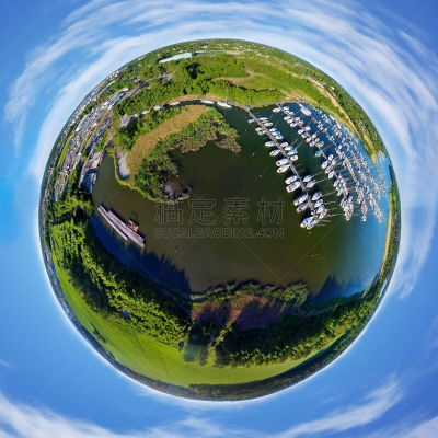 海港,瑞典,行星,小的,小星球的格式,360度景观,天空,无人,夏天,户外