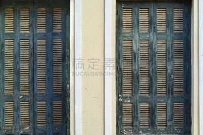 窗户,古老的,百叶帘,木制,留白,汽车遮阳纸,水平画幅,建筑,无人,幕布
