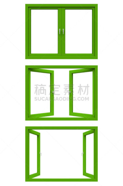 绿色,窗框,垂直画幅,新的,窗台,面无表情,自由,居住区,现代,白色