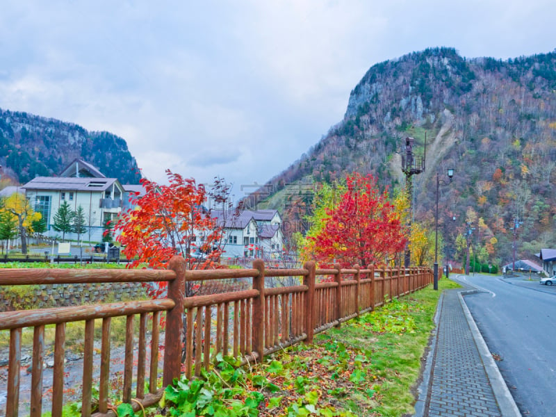 层云峡,日本,乡村,温泉,北海道,上川支厅,雪,著名景点,大雪山国家公园,大雪山