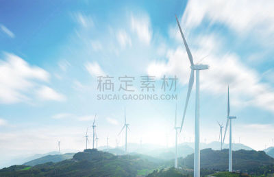 风力,利川,湖北省,电缆,天空,水平画幅,高视角,山,能源,无人