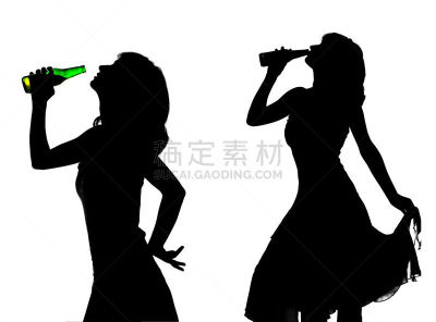 青年女人,啤酒瓶,美,水平画幅,美人,夏天,饮料,白人,剪影,庆祝