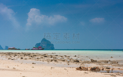 传统,蓝塔岛,泰国,海滩,长尾船,水,天空,美,度假胜地,水平画幅