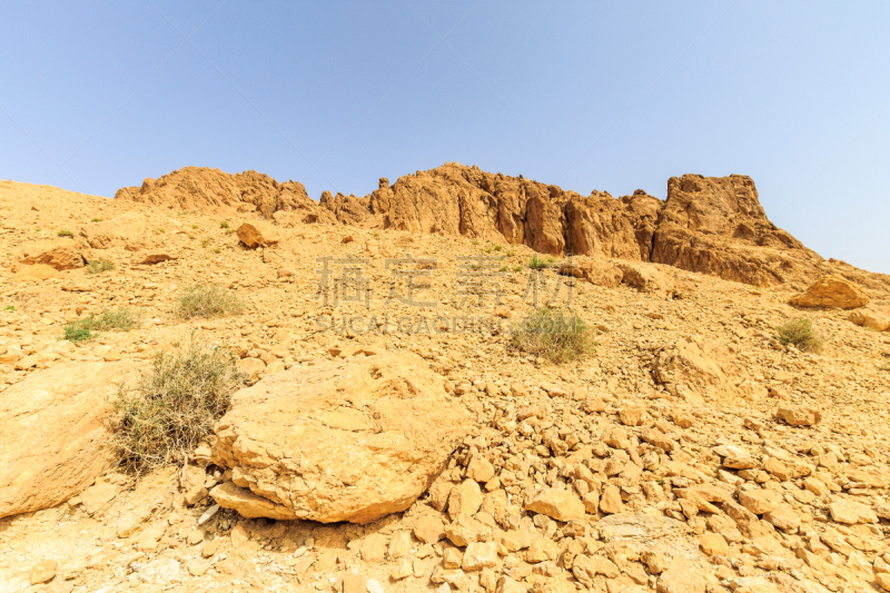 石材,地形,峡谷,沙漠,天空,沟壑,水平画幅,夏天,户外,干的