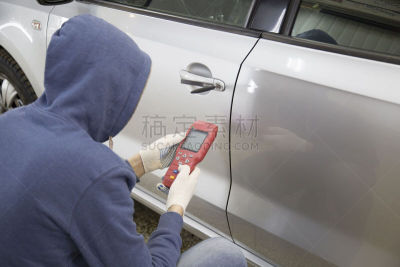 开着的,汽车,劫持汽车,成年的,仅成年人,手,流氓,盗贼