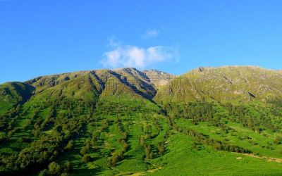 山,天空,尼维斯峡谷,宁静,水平画幅,地形,无人,蓝色,威廉堡,苏格兰