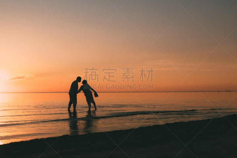 欲望,成年的,口红印,水没脚踝,双亲家庭,自然,女人,幸福,水平画幅,橙色