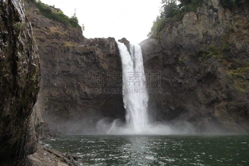 瀑布,卢高美瀑布,斯诺夸尔,mt baker-snoqualmie national forest,自然,水,悬崖,水平画幅,岩石,无人