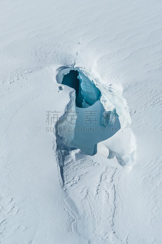 Dramatic Ice and snow landscapes of the Aletsch glacier at the foot of the Jungfraujoch summit, Canton of Bern, Switzerland