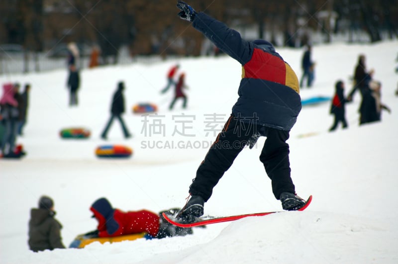 冬天,滑雪夹克,水平画幅,雪,人群,户外,自由,厚衣服,青年人,运动