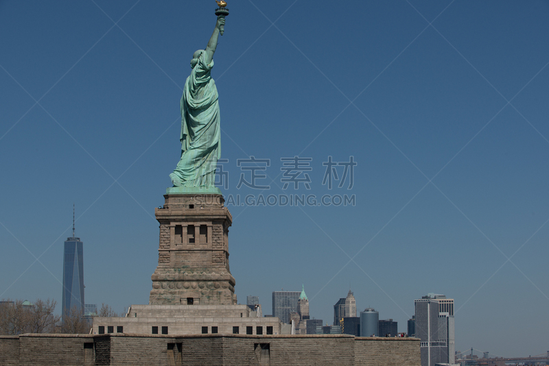纽约,自由女神像,statue of liberty replic,新的,水平画幅,透过窗户往外看,无人,货梯,都市风景,建筑业
