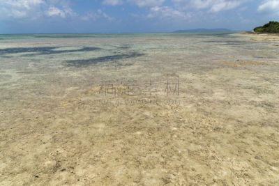 竹富岛,冲绳县,风景,通向海滩,美,留白,度假胜地,水平画幅,无人,平视角