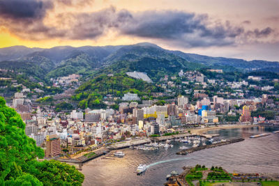 热海,日本,城市天际线,伊豆半岛,相模湾,静冈县,海港,水,度假胜地,水平画幅