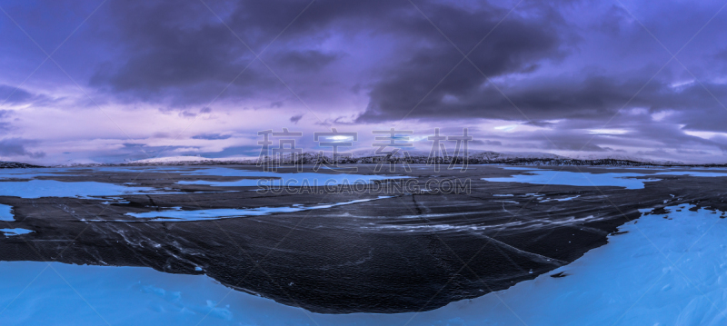 海滩,托尔讷湖,阿比斯库河,瑞属拉普兰,寒冷,水平画幅,地形,雪,无人,全景