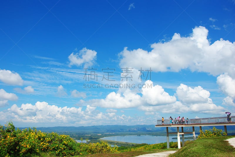 泰国,视角,发电站,布里杰山脉,冷凝器,有序,自然,多代家庭,水平画幅,能源